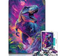 1000 Piece Jigsaw Jungle Dinosaur Puzzles for Adults And Teenagers,Decompressing Intellectual Educational Toy Secret Santa Gifts 50x75cm