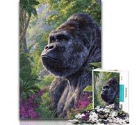 1000 Piece Jigsaw Jungle Gorilla Adult Jigsaw Puzzles 1000,Toys Educational Games Stress Relieving Wishlist with Santa Claus 50x75cm