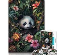 1000 Piece Jigsaw Jungle Panda 1000 Piece Jigsaw Puzzles for Teenagers Gifts,Enhance Love between Couples for Age 14 50x75cm