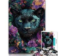 1000 Piece Jigsaw Jungle Panther Puzzles for Adults And Teenagers,Stress Reliever Difficult Challenge Enhance Love between Couples 50x75cm