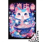 1000 Piece Jigsaw, Kawaii Cat Ramen, New Year Gift, 70x50cm/1000pcs