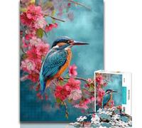 1000 Piece Jigsaw Kingfisher Bird Puzzles for Adults And Teenagers,Decompressing Intellectual Educational Toy Secret Santa Gifts 50x75cm