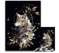 1000 Piece Jigsaw Kintsugi Art White Wolf Paper Jigsaw Puzzles for Adults for Teenagers Couples And Friends for Birthdays Christmas 1000 PCS(38x26cm)