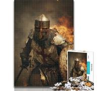 1000 Piece Jigsaw Knight Templar Jigsaws Puzzles 1000 Pieces for Adults Gifts,with Matching Poster And Trivia Sheet for Age 14 26x38cm