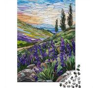 1000 Piece Jigsaw, Lavender Fields at Dawn, Festive Gift, 70x50cm/1000pcs