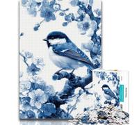 1000 Piece Jigsaw Little Blue Bird Adult Jigsaws 1000 Pieces Difficult,Interesting Stress Reduction Parent-child Interaction 26x38cm