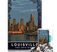1000 Piece Jigsaw Louisville And Ohio River 1000 Piece Jigsaw Puzzles for Adults,for Is Ideal As A Gift for The Whole Family for And 14 Years Old 75x50cm