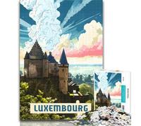 1000 Piece Jigsaw Luxembourg Jigsaw Puzzles 1000 Pieces for Adults Teens,for Age 14+ Impossible Game Best Gift for Adults And Teenagers 26x38cm