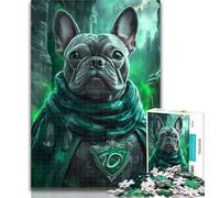 1000 Piece Jigsaw Magic French Bulldog Jigsaw Puzzles 1000 Pieces for Adults Teens,Toy Intellectual Game Artists Collection, Fine Art 50x75cm