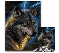 1000 Piece Jigsaw Magical Wolf Jigsaw Puzzles for Adults Challenging Brain Teaser for Teenagers, Family Game Night Fun 26X38CM/10.23x14.96inch