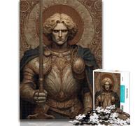 1000 Piece Jigsaw Medieval Majestic Knight Jigsaw Puzzles 1000 Pieces for Adults Teens,Diy Modern Wall Art Unique Gift Home Decor 50x75cm