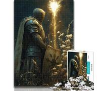 1000 Piece Jigsaw Medieval Majestic Knight Jigsaw Puzzles for Adults 1000 Piece,Perfect for Game Nights, Colorful Toy for Home Gift 75x50cm