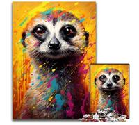 1000 Piece Jigsaw Meerkat Colorful Impossible Jigsaw Puzzles for Adults for Home Decor & Holiday Fun 1000 PCS(75x50cm)