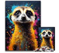 1000 Piece Jigsaw Meerkat Colorful Puzzles for Adults Challenging Brain Teaser for Teenagers, Family Game Night Fun 1000 PCS(38x26cm)