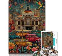1000 Piece Jigsaw Mexican City Jigsaw Puzzle 1000 Pieces for Teenagers,Educational Toys Is Ideal As A Gift for The Whole Family (50x75cm)