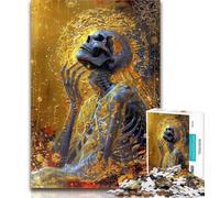 1000 Piece Jigsaw Mexican Style Skull 1000 Pieces Jigsaw Puzzles For Teens And Adults,Artistic Wall Decor & Birthday Gift Idea for Friends, Home Office 50x75cm