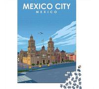 1000 Piece Jigsaw, Mexico City Travel Art, 70x50cm/1000pcs