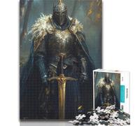 1000 Piece Jigsaw Mighty Medieval Knight Adult Jigsaw Puzzles 1000 Pieces,Family Game Stress Reliever Difficult Challenge Great Gifts And Toys 26x38cm