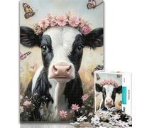 1000 Piece Jigsaw Milk Cow 1000 Pieces Jigsaw Puzzle For Adults Teens,Parent-child Interaction for Age 14 Years Up 50x75cm