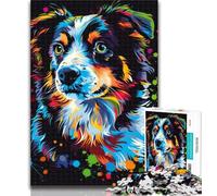 1000 Piece Jigsaw Miniature American Shepherd Jigsaw Puzzles for Teenagers,Educational Games Home Decoration Deal As Gifts for The Whole Family 75x50cm