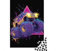 1000 Piece Jigsaw, Monster Truck T-Shirt Design, 38x26cm/1000pcs