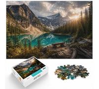 1000 Piece Jigsaw, Moraine Lake Landscape Reflection, 1000pcs (52x38cm) | For a puzzle gift at Christmas: Adult jigsaw puzzle with 1000 pieces makes a thoughtful gift for adult puzzle fans.
