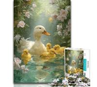 1000 Piece Jigsaw Mother Duck Jigsaw Puzzle 1000 Pieces for Adults,Interesting Stress Reduction Parent-child Interaction 50x75cm