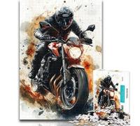 1000 Piece Jigsaw Motorcycle 1000 Piece Jigsaw Puzzle for Adults And Teenagers,Unique Home Decor And Gifts for Age 14 50x75cm