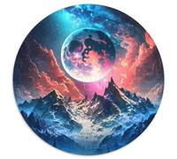 1000 Piece Jigsaw Mountain of The Cosmos Round Jigsaw Puzzles 1000 Pieces for Adults Perfect for Home & Office Decor, Parties, Birthdays (67.5x67.5cm)