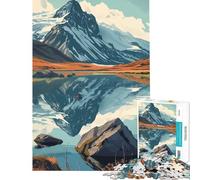 1000 Piece Jigsaw Mountain Vintage Sunset Brain Intelligence Challenge Addictive Toys Educational Games Hand Speed Race Gifts For Birthdays (Size 38x52cm)