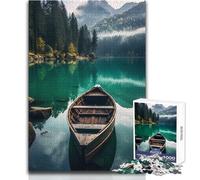 1000 Piece Jigsaw Mountains at Lake Nature Relaxing Leisure Time Activity Precision Cut Smooth Edge Play Toy Size 38x52cm
