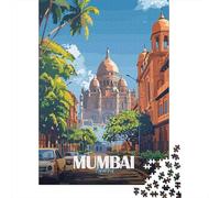 1000 Piece Jigsaw, Mumbai Cityscape, New Year Gift, 52x38cm/1000pcs | For puzzle lovers on Christmas morning: Adult jigsaw puzzle with 1000 pieces works well for shared time during the holidays.