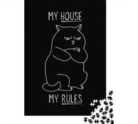 1000 Piece Jigsaw, My House, My Rules, New Year Gift, 70x50cm/1000pcs