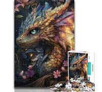 1000 Piece Jigsaw Mysterious Flying Dragon Jigsaw Puzzles for Teenagers,Stress Reliever Difficult Challenge Enhance Love between Couples 50x75cm