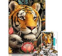 1000 Piece Jigsaw Mysterious Tiger Adult Jigsaw Puzzles 1000,Toys Educational Games Stress Relieving Great Gifts And Toys 26x38cm