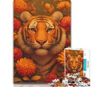 1000 Piece Jigsaw Mysterious Tiger Adult Jigsaws 1000 Piece,Toys Educational Games Stress Relieving Artists Collection, Fine Art 26x38cm