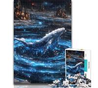 1000 Piece Jigsaw Mysterious Whale Jigsaw Puzzles for Teenagers 1000 Pieces,Relax Games Is Ideal As A Gift for The Whole Family 50x75cm