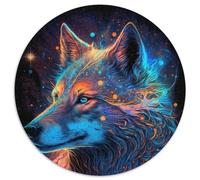 1000 Piece Jigsaw Mystery Fox Round Puzzles 1000 Pieces for Adults DIY Decoration, Brain Challenge, for Adult, Family, 67.5x67.5cm