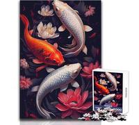 1000 Piece Jigsaw Mystic Koi Fish Relaxing Way to Fill Spare Time Consistent Precise Cutting Play Toy Size 38x26cm