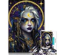 1000 Piece Jigsaw Mystical Spirit Girl 1000 Piece Jigsaw Puzzles for Adults & Teens,Educational Game Challenge Toy for Women And Men 50x75cm