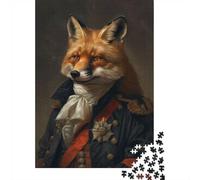 1000 Piece Jigsaw, Napoleon Red Fox Portrait, Festive Gift, 70x50cm/1000pcs