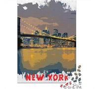 1000 Piece Jigsaw, New York, Festive Gift, 52x38cm/1000pcs | For a patient pastime, this adult jigsaw puzzle with 1000 pieces works for solo puzzling or shared time.