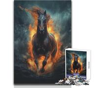 1000 Piece Jigsaw Nightmare Wild Horse Mare Relaxing Way to Fill Spare Time Consistent Precise Cutting Play Toy Size 38x52cm