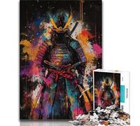 1000 Piece Jigsaw Ninja Samurai Oil Painting 1000 Piece Jigsaw Puzzles for Adults & Teens,Toys Educational Games Stress Relieving Wall Decoration (38x26cm)