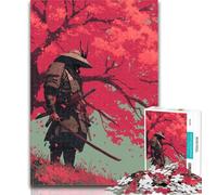 1000 Piece Jigsaw Ninja Under The Cherry Blossom Tree Jigsaw Puzzle 1000 Pieces for Adults,Train Your Brain And Hands Birthday Present, Gifts 26x38cm