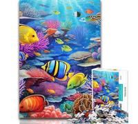 1000 Piece Jigsaw Ocean World Adult Puzzles 1000 Pieces,Learning Educational Toys Family Games Enhance Love between Couples 26x38cm