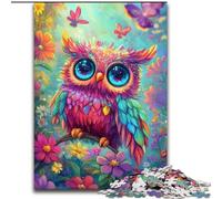 1000 Piece Jigsaw Owl Flowers JigsawPuzzle 1000 Pieces for Adults Challenging Brain Teaser for Teenagers, Perfect for Home Decor Or Gift (Size 26x38cm)