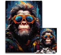 1000 Piece Jigsaw Painting Colorful Orangutan Boss Puzzles for Adults Ideal for Teenagers & Collectors Travel Gift Family Activity 1000 PCS(38x26cm)