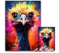 1000 Piece Jigsaw Painting Colorful Ostrich Paper Puzzles Challenging DIY Brain Teaser Perfect Family Game Or Decorative Gift 1000 PCS(38x26cm)