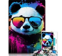 1000 Piece Jigsaw Panda Animal PopArt Jigsaw Puzzles for Adults,is Ideal As A Gift for The Whole Family Suitable for And 14 (26x38cm)